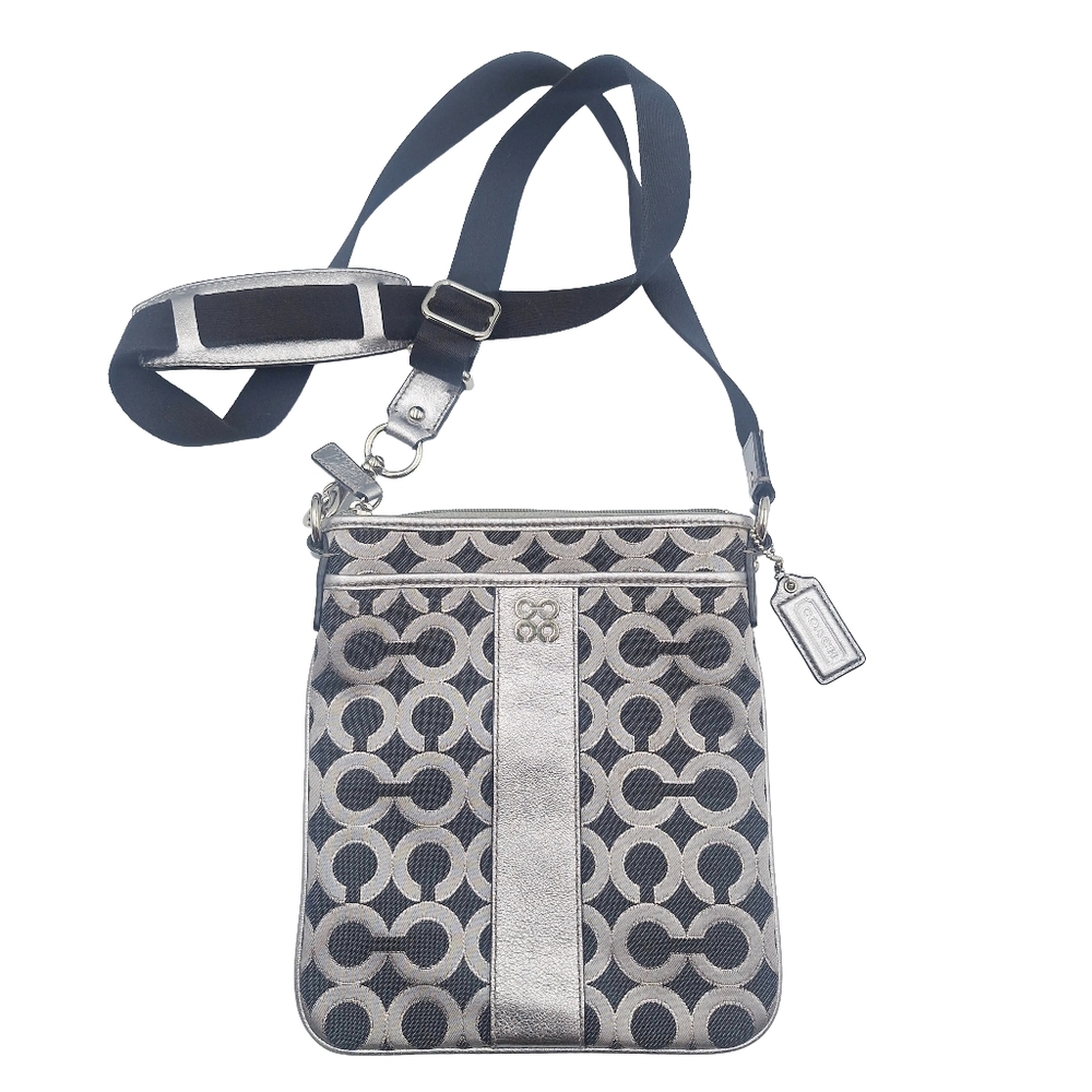 Vintage Coach Julia Signature Op Art Crossbody Bag - Picture 3 of 11